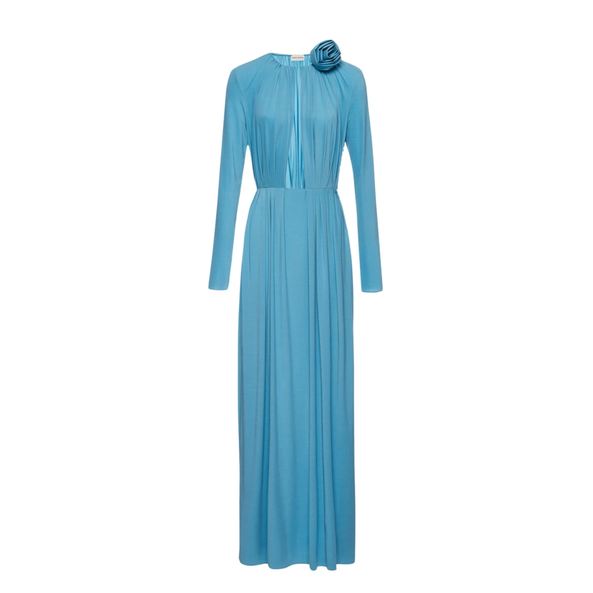 Magda Butrym Long sleeve jersey gown in blue scaled85633 nobg