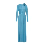 Magda Butrym Long sleeve jersey gown in blue scaled85633 nobg