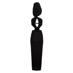 Magda Butrym Open back cutout midi dress in black scaled44989 nobg