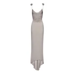 Magda Butrym Ruched maxi jersey tank dress in grey scaled81418 nobg