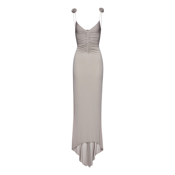 Magda Butrym Ruched maxi jersey tank dress in grey scaled81418 nobg