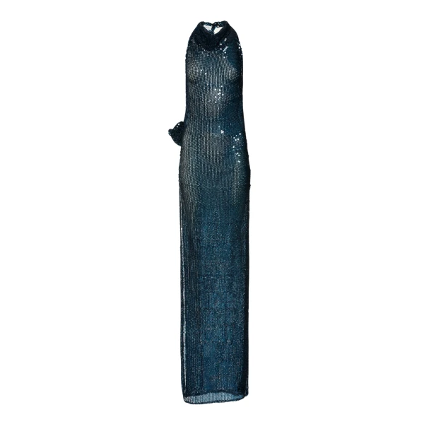 Magda Butrym Sequin halter gown in navy scaled14100 nobg