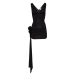 Magda Butrym Sleeveless sash jersey mini dress in black scaled42670 nobg