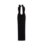 Magda Butrym Strapless plunge maxi dress in black scaled91054 nobg