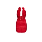 Magda Butrym Strapless plunge mini dress in red scaled58195 nobg