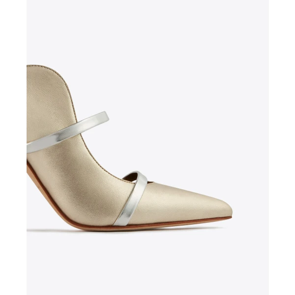 Malone Souliers Maureen 100mm Platino & Silver Leather Stiletto Hee (3)
