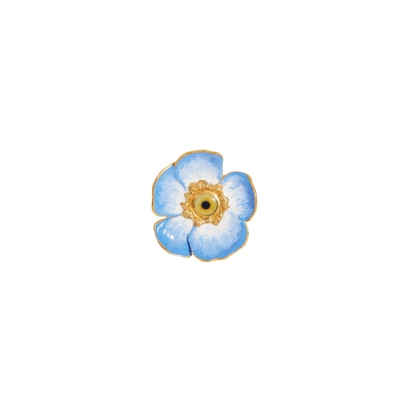 Schiaparelli Blooming Pansy Eye Brooch57651 nobg