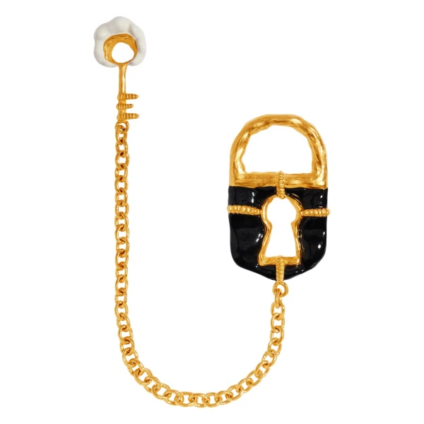 Schiaparelli Padlock And Key Brooch22301 nobg