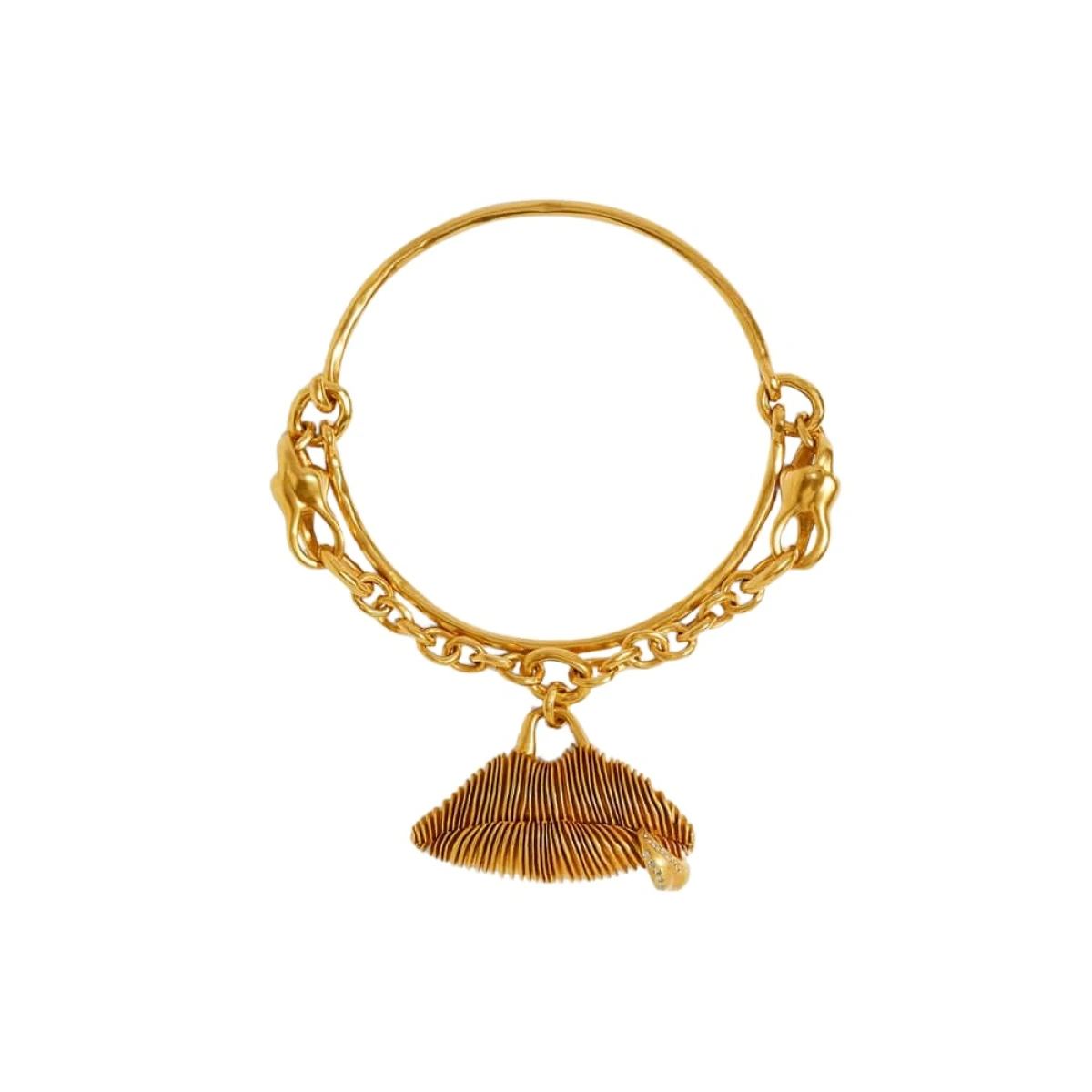 Schiaparelli Pierced Mouth Necklace79714 nobg