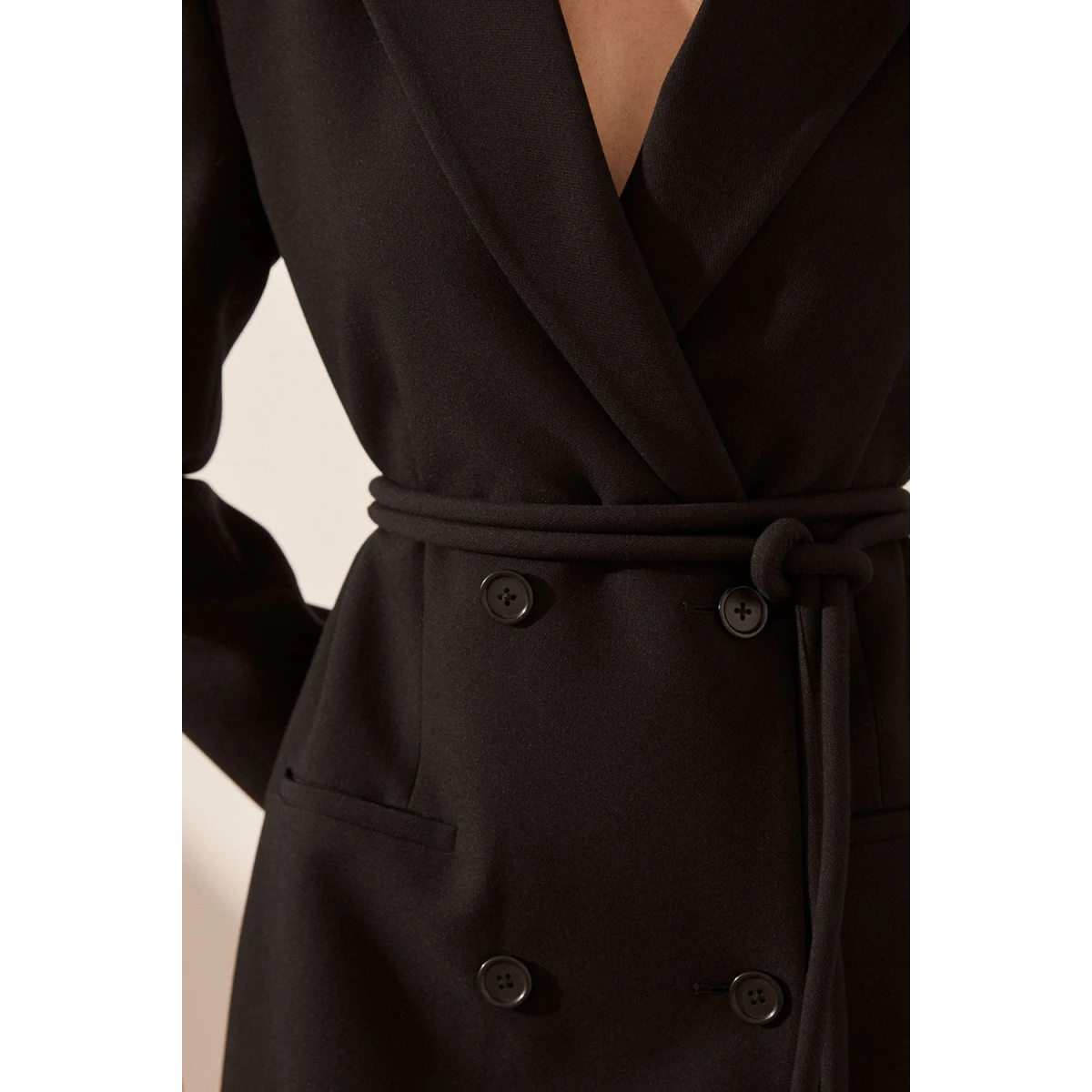 Shona Joy Irena Blazer Dress With Belt - Black