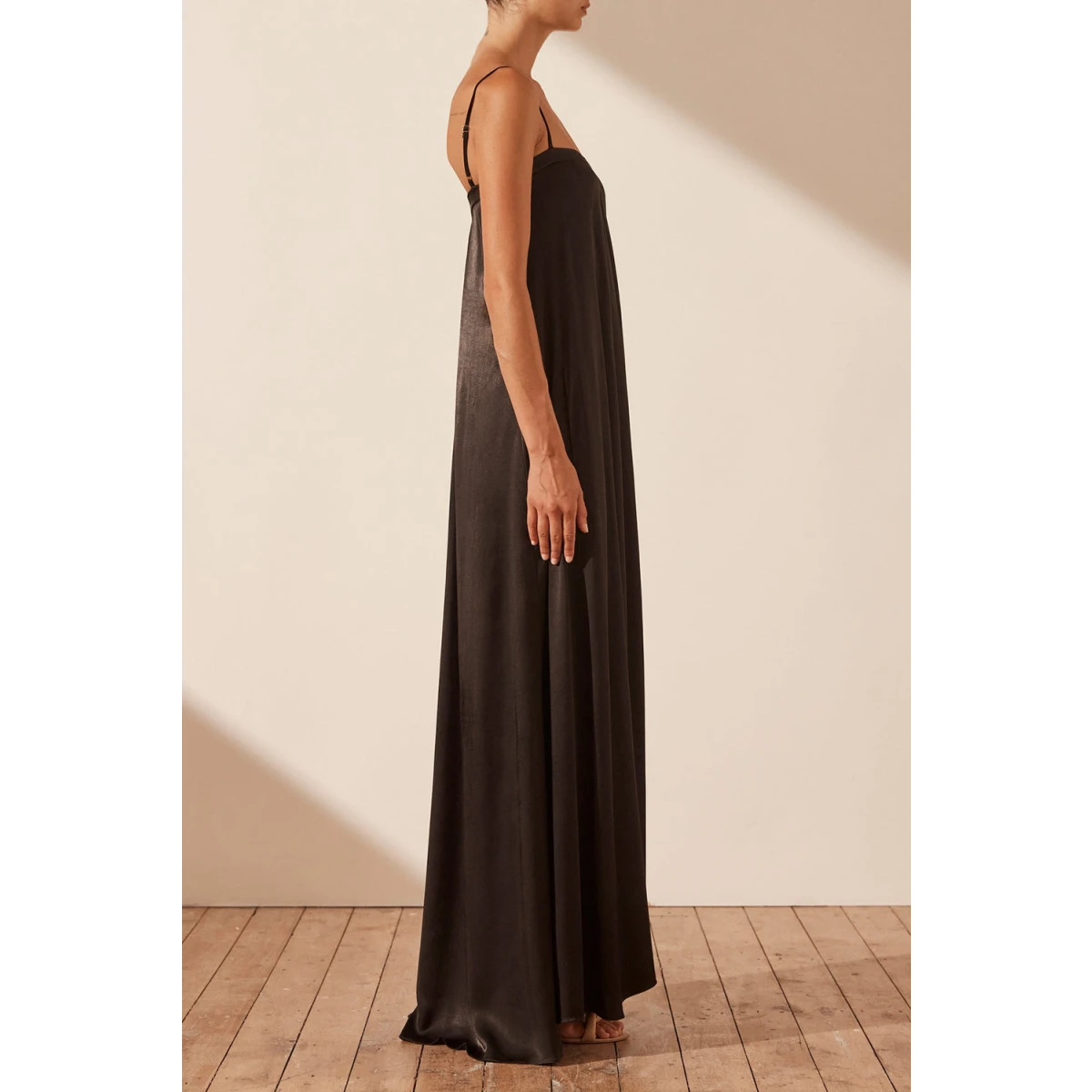 Shona Joy La Lune Column Maxi Dress - Black