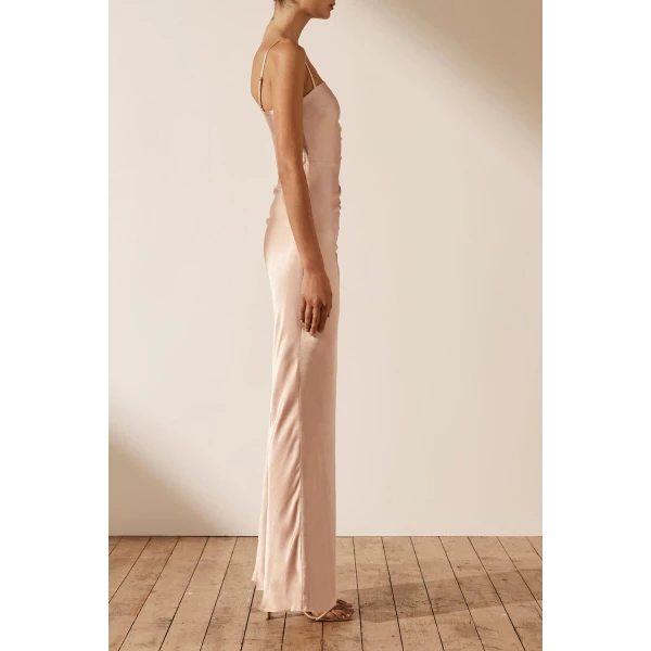 Shona Joy La Lune Ruched Maxi Dress - Desert Rose