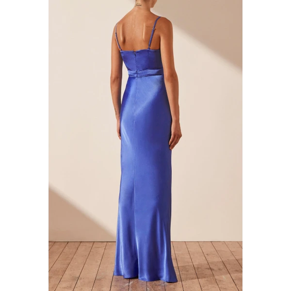 Shona Joy Oliviera Ruched Maxi Dress - Strong Blue