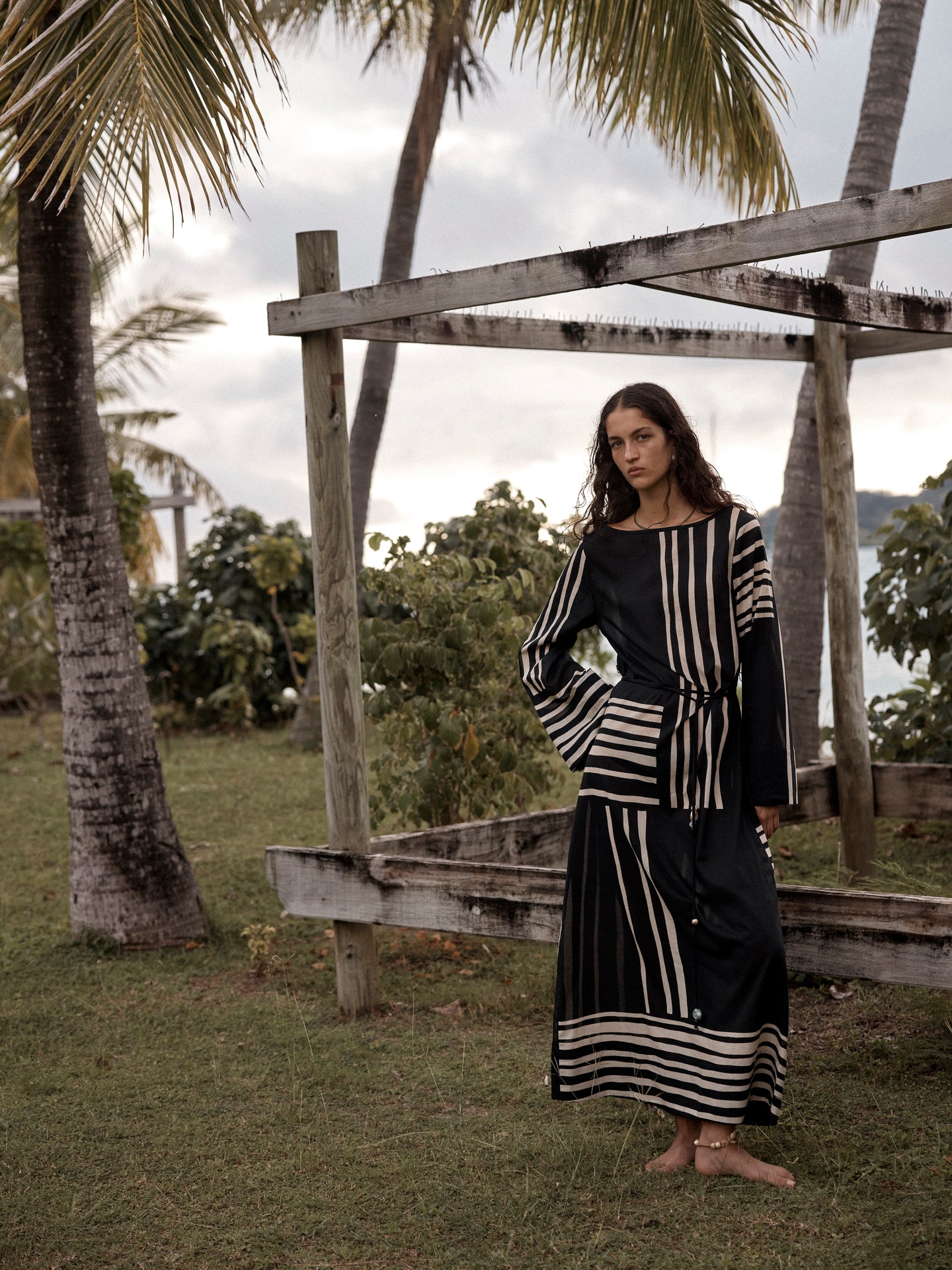 Sir The Label Linocut Open Maxi Dress Australian Designer Collection