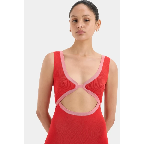 sir the label red dress