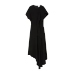 AZ FACTORY Draped Asymmetric Dress Black97008 nobg