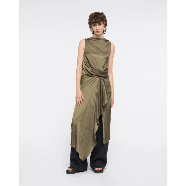 AZ FACTORY Sleeveless Draped Dress