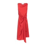 AZ FACTORY Sleeveless Draped Dress Red78951 nobg