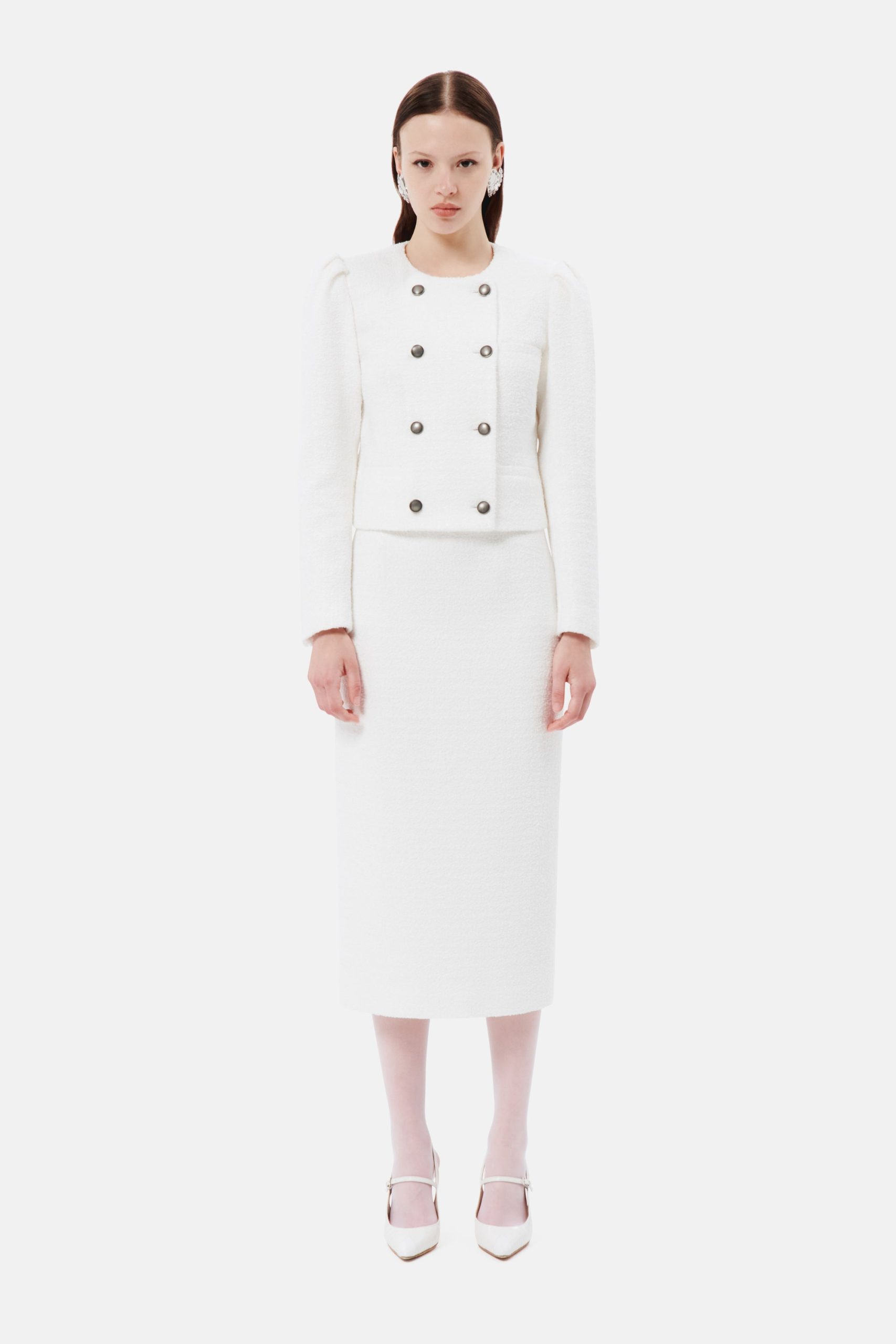 スカート ALESSANDRA RICH Midi tweed boucle skirt ALESSANDRA RICH Bouclé-tweed midi skirt | NET-A-PORTER