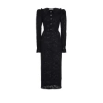 Alessandra Rich Lace Dress With Collar And Buttons scaled22081 nobg