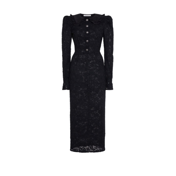 Alessandra Rich Lace Dress With Collar And Buttons scaled22081 nobg