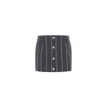 Alessandra Rich Light Wool Pinstripe Low Waist Mini Skirt Buttons scaled35823 nobg