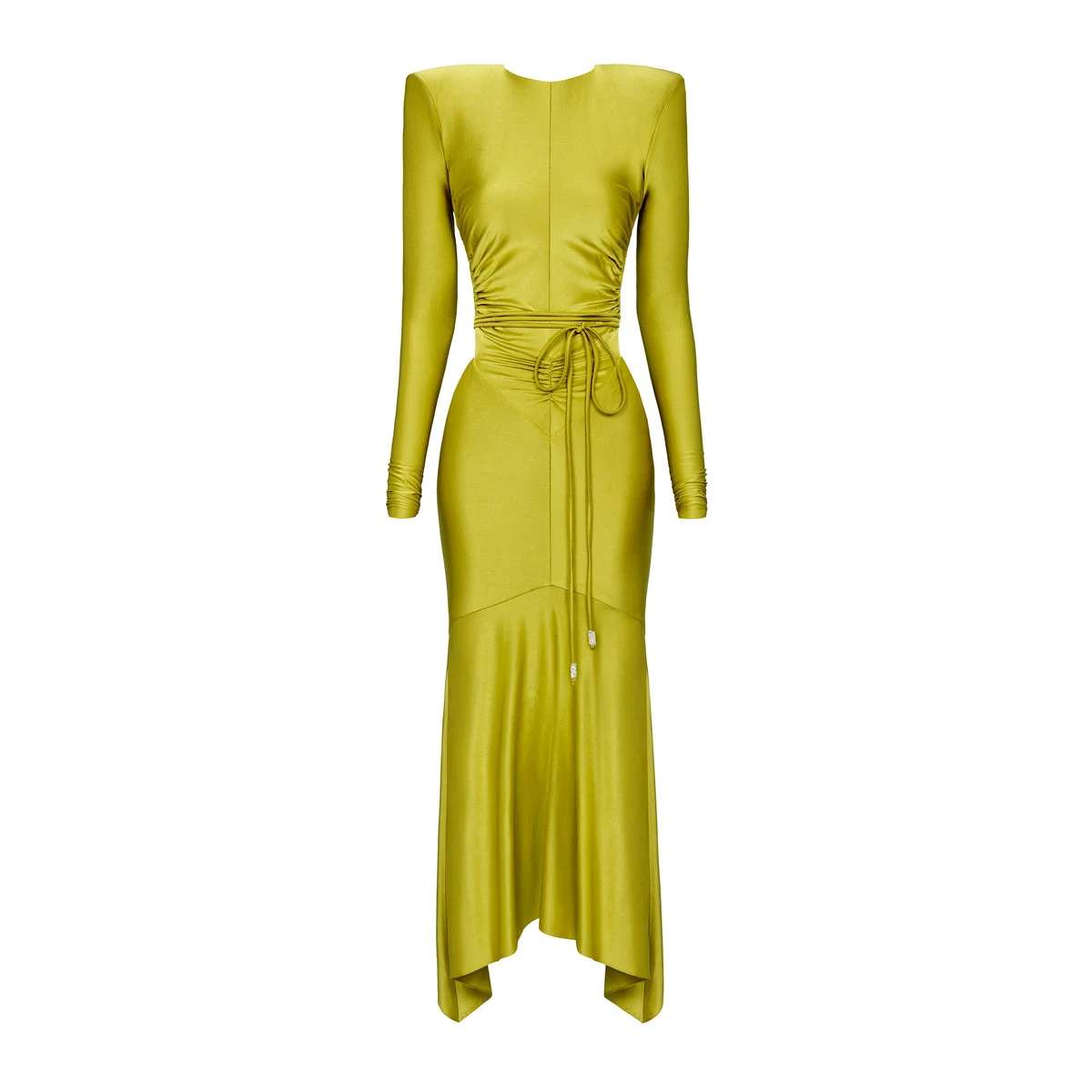 Biais cut satin backless dress. Alexandre Vauthier Haute Couture Designer Coveti