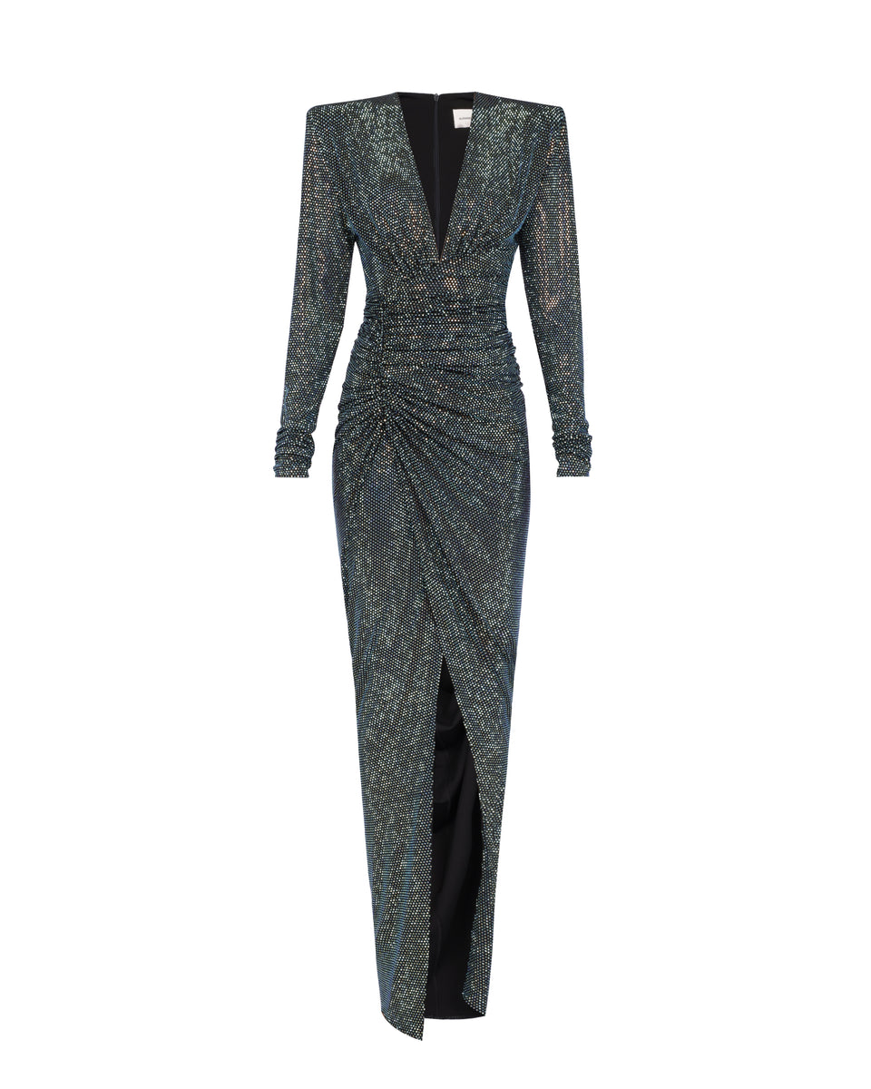 Crystalized V-Neck Maxi Dress | Alexandre Vauthier Haute Couture ...