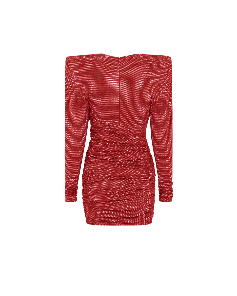 ワンピース Alexandre Vauthier Dresses Crystallized V-Neck Mini Dress | Alexandre Vauthier Haute