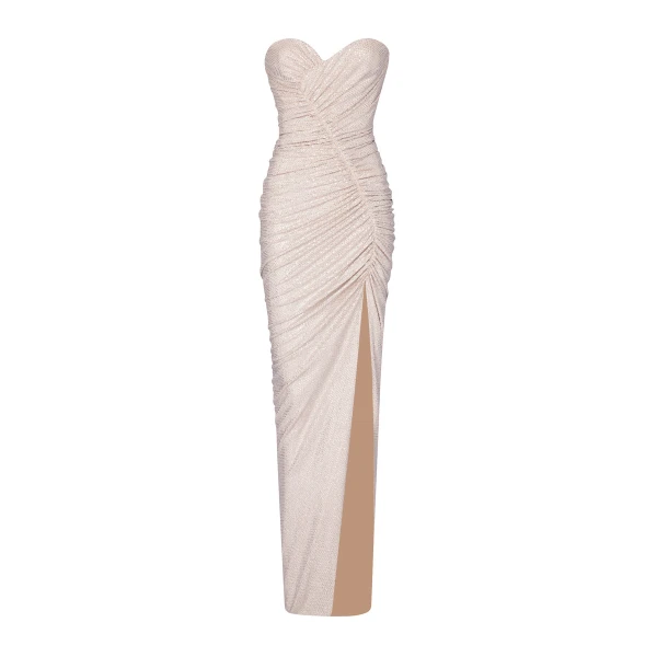 Diamond Crystallized Bustier Long Dress Alexandre Vauthier Haute Couture Designer Coveti