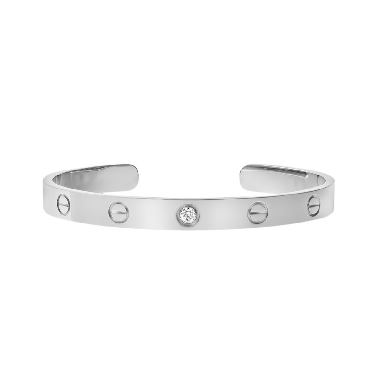 Cartier love bracelet online silver diamond