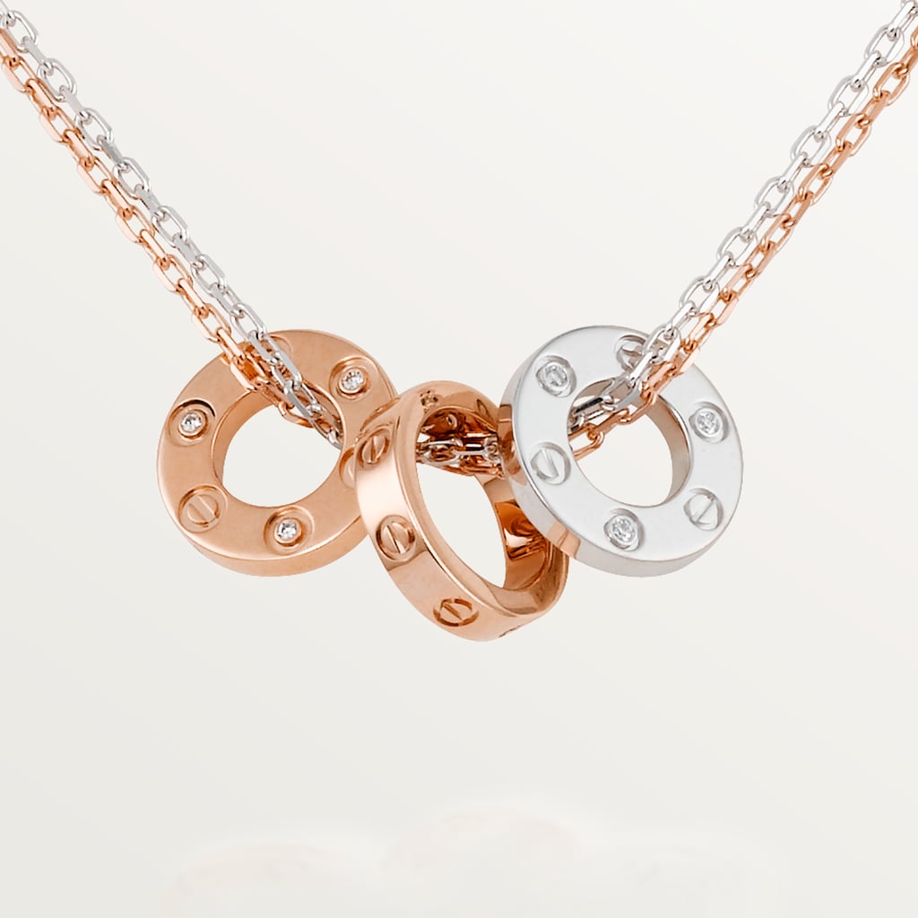 Cartier love necklace rose cheap gold