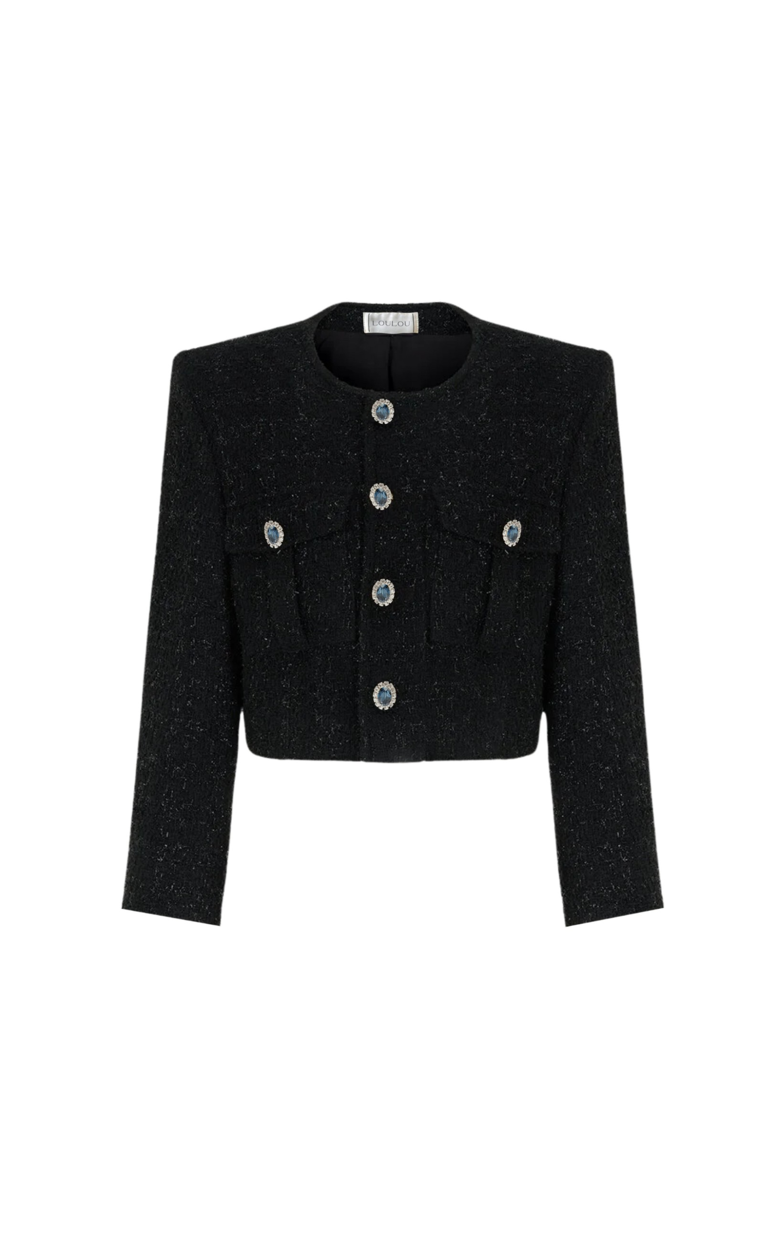 Loulou Brand Dreamgirls Cropped Tweed Blazer42197 nobg