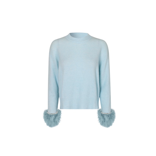 Loulou Brand Gigi Long Sleeve Sweater In Blue53789 nobg