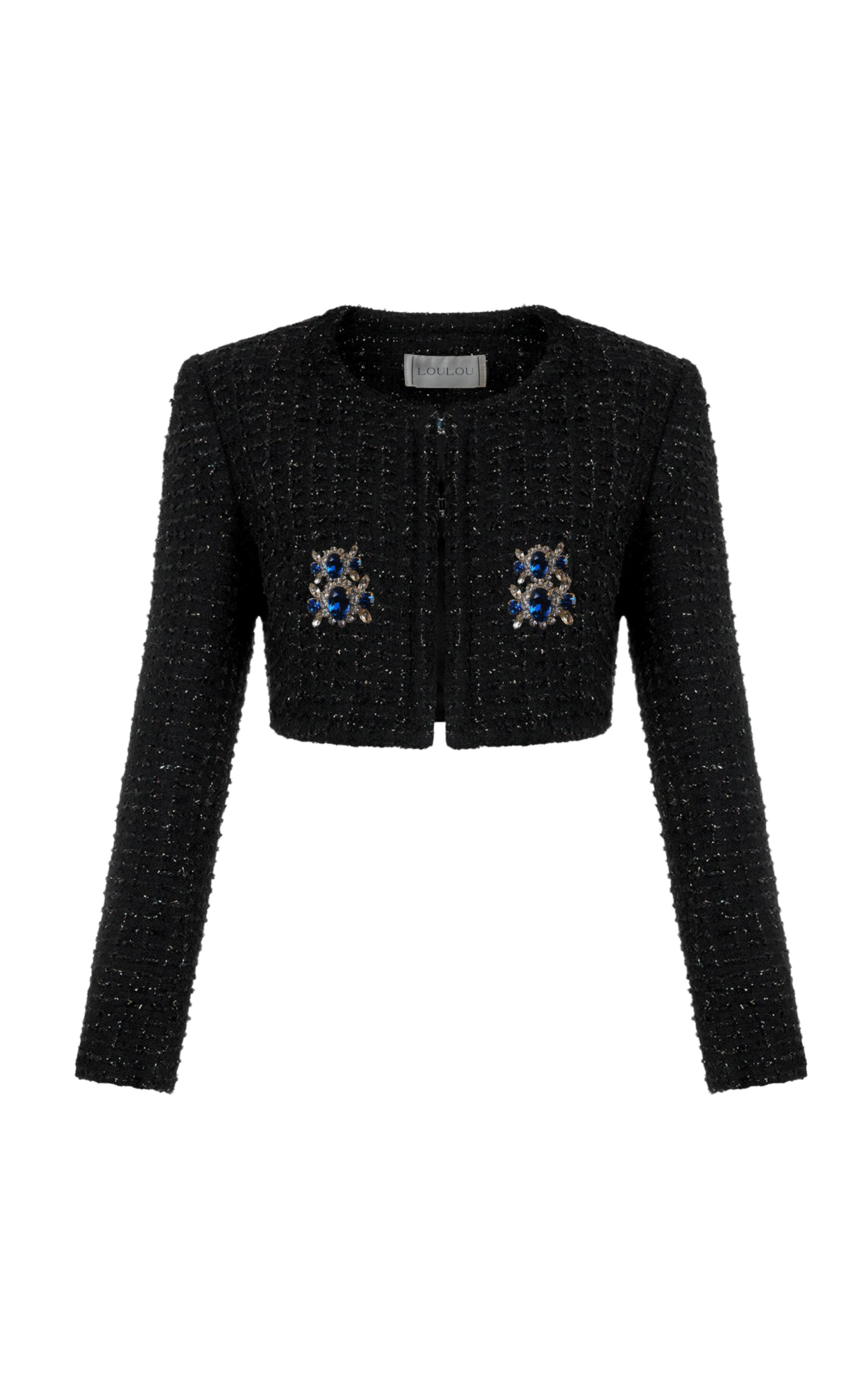 Loulou Brand Now Voyager Lurex Tweed Blazer24001 nobg