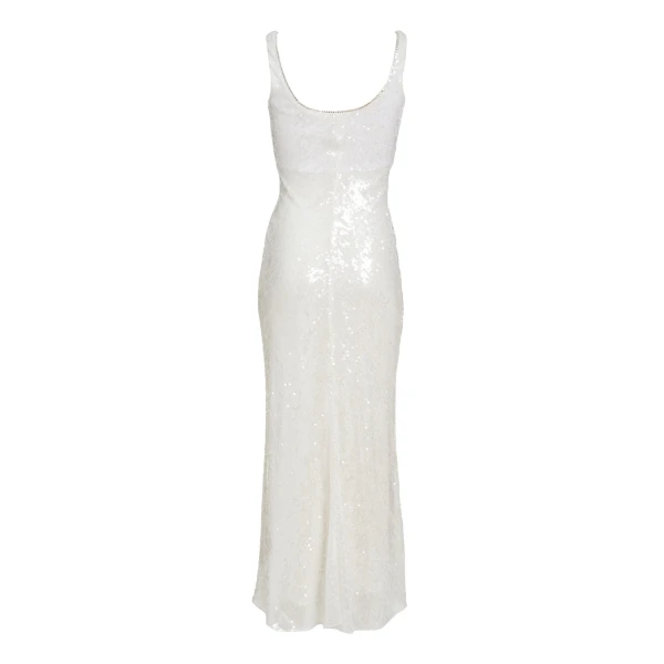 Dress the population white hotsell sequin dress