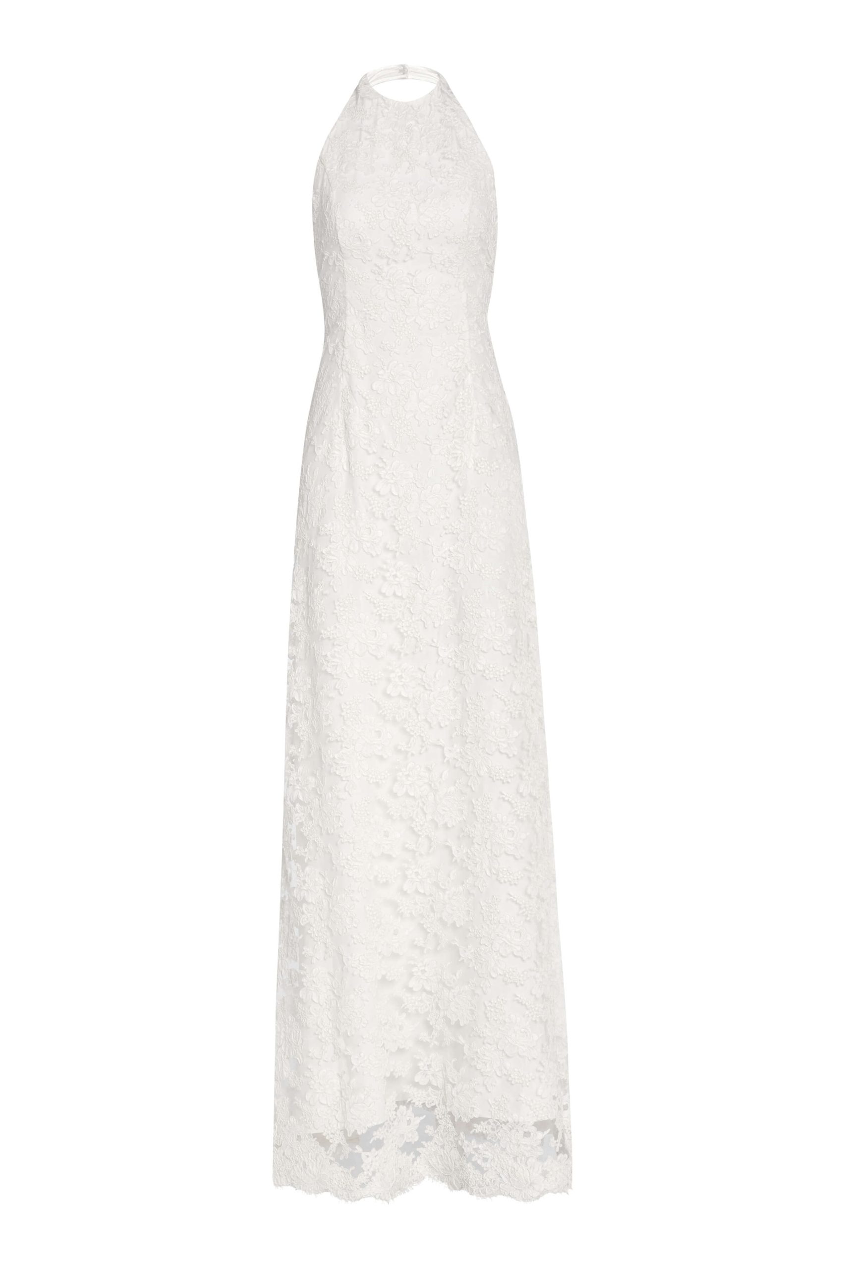 Asos edition lace halter neck maxi wedding dress best sale