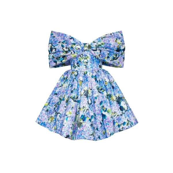 Blue bow dress best sale