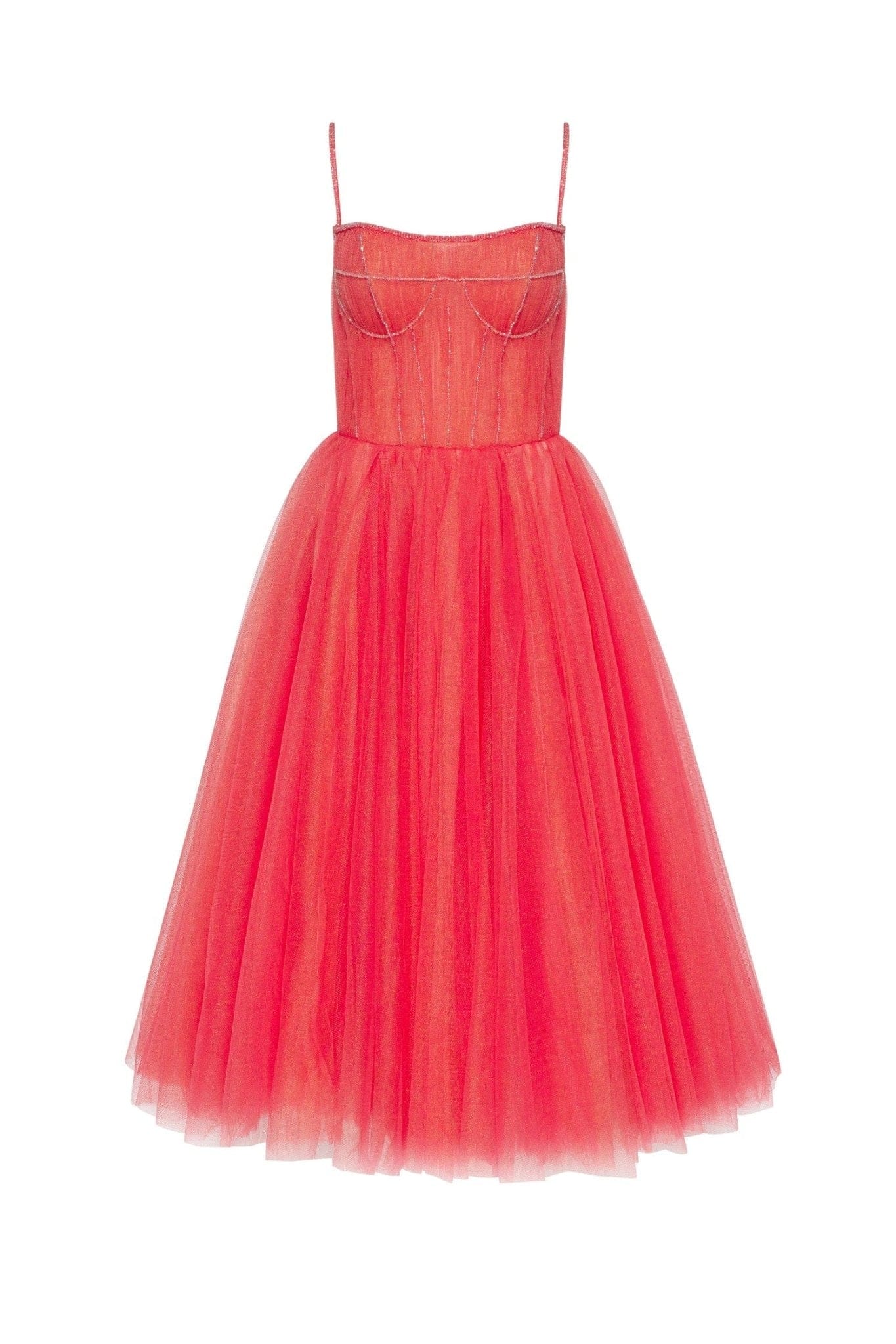 Tie Sleeve Coral Dress main image 0