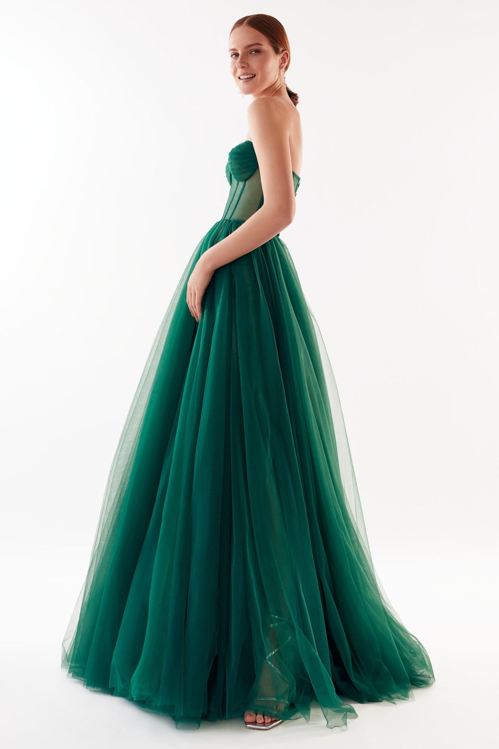 Corset Couture Skirt Set(Emerald Green/Gold)
