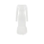 Milla Glamorous feather-trimmed midi dress Milla dress
