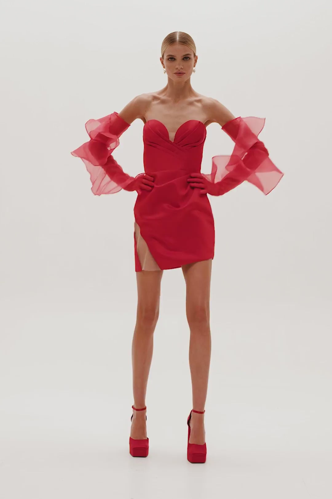 MILANO RED MINI DRESS