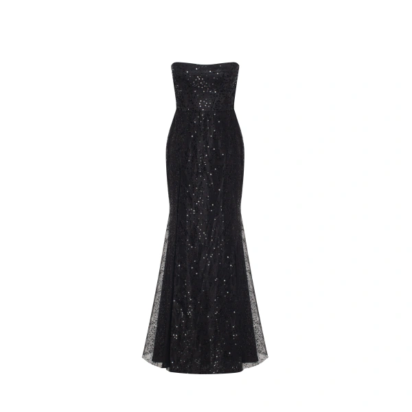 Milla Radiant maxi dress in black covered in sequins, Xo Xo