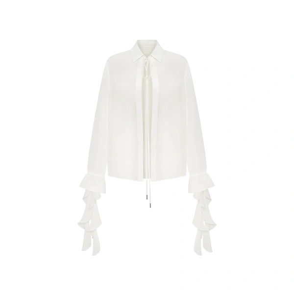 Milla Ruffled blouse in white, Xo Xo