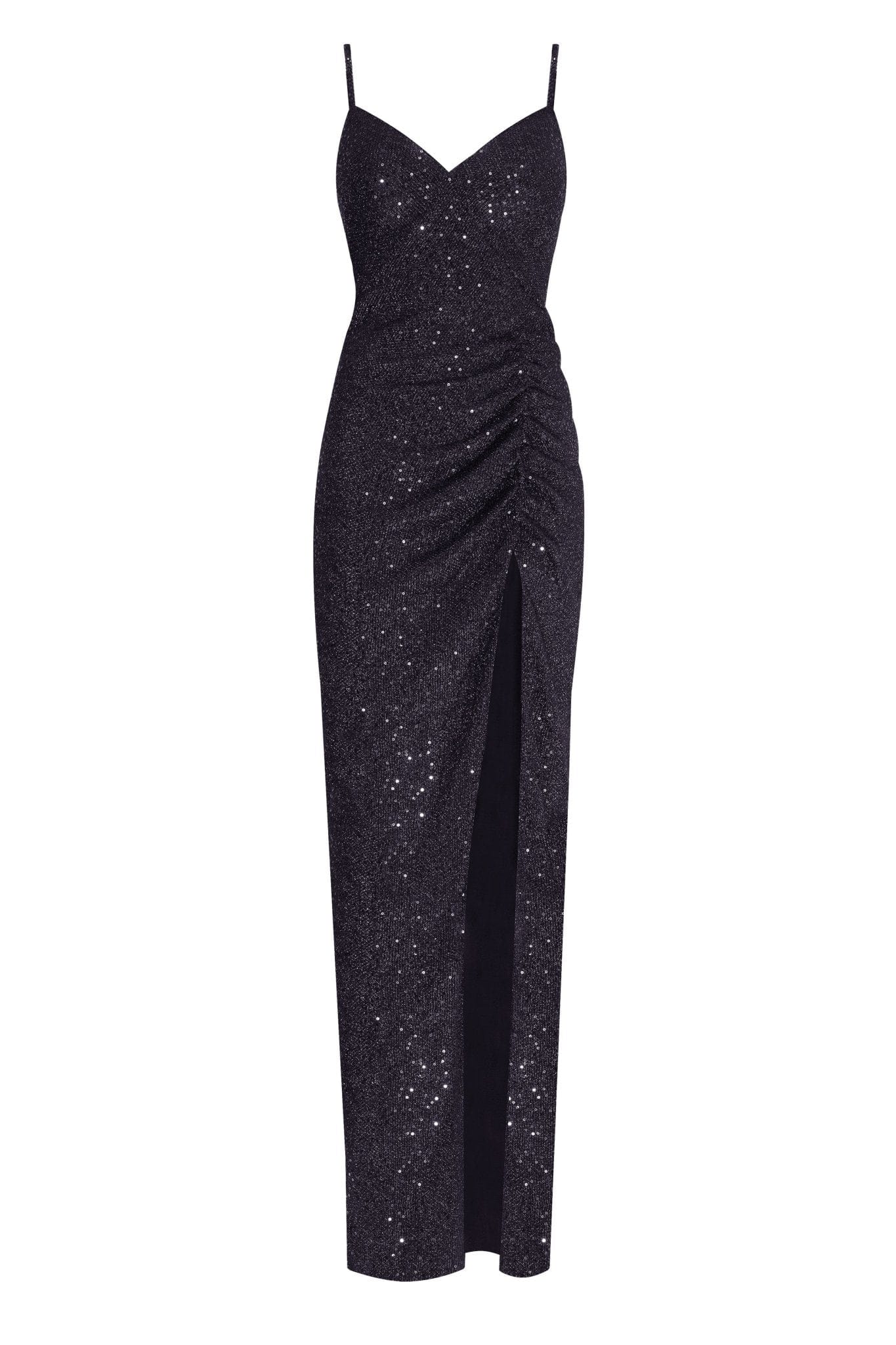slim fit dress slacks Sparkly Tiered Lace Long Corset Prom Dress with Slit Champagne / Small