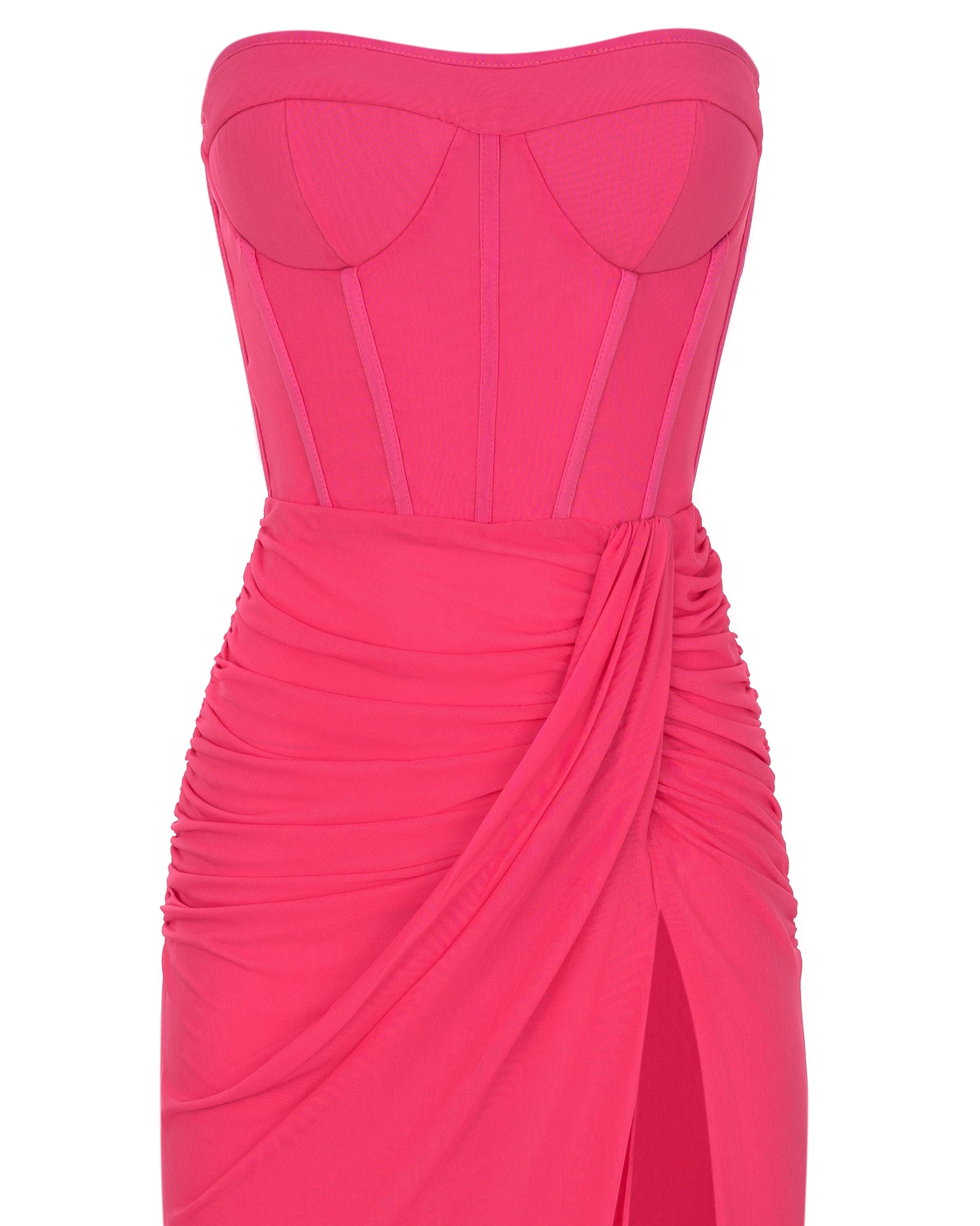 Pretty Off Shoulder Pink Cut Out Maxi Dress