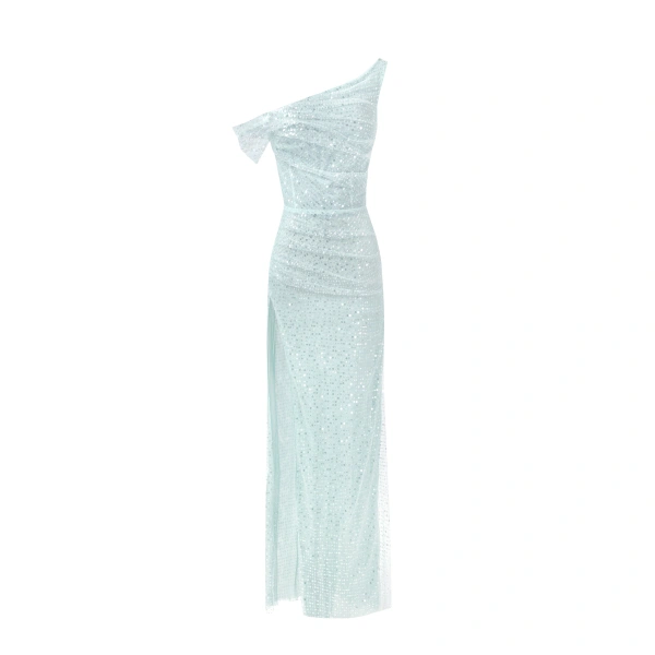 Milla Striking sequined maxi dress in mint green