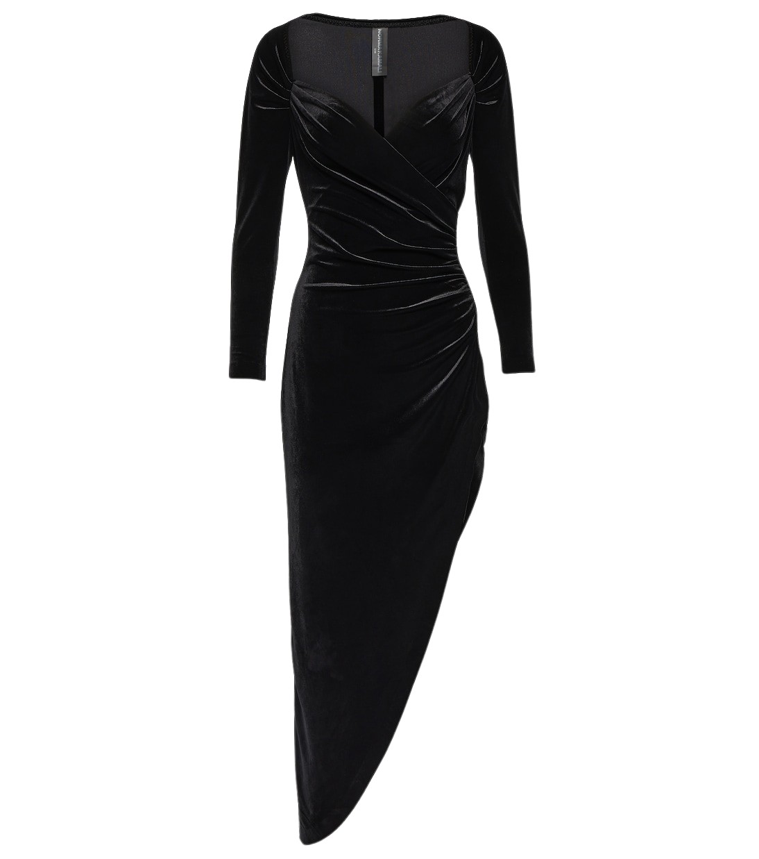 Norma Kamali Asymmetric velvet gown81760 nobg