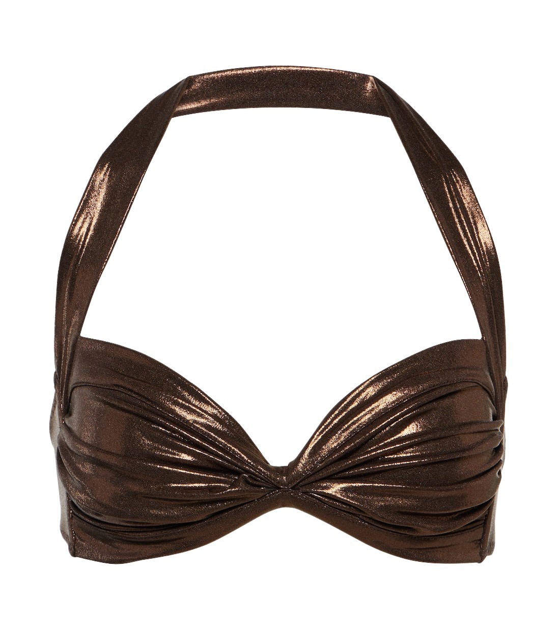 Norma Kamali Bill metallic bikini top34800 nobg