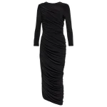 Norma Kamali Diana ruched jersey maxi dress69650 nobg